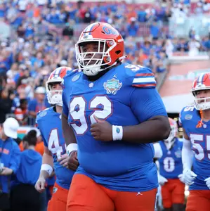 during the Gators' game against the Tulane Green Waves in the Gasparilla Bowl on Friday, December 20, 2024 at Raymond James Stadium in Tampa, Fla. / UAA Communications photo by Katie Park