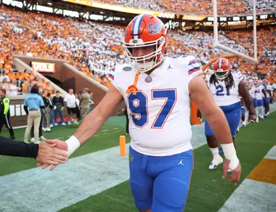 during the Gators' game against the Tennessee Volunteers on Saturday, October 12, 2024 at Neyland Stadium in Knoxville, Tenn. / UAA Communications photo by Maddie Washburn