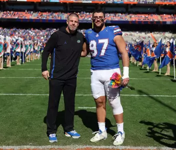 during the Gators' game against the Ole Miss Rebels on Saturday, November 23, 2024 at Ben Hill Griffin Stadium in Gainesville, Fla. / UAA Communications photo by Maddie Washburn