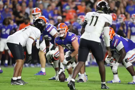 during the Gators' game against the UCF Knights on Saturday, October 5, 2024 at Ben Hill Griffin Stadium in Gainesville, Fla. / UAA Communications photo by Madilyn Gemme