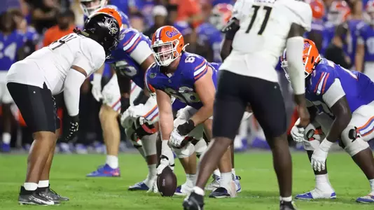 during the Gators' game against the UCF Knights on Saturday, October 5, 2024 at Ben Hill Griffin Stadium in Gainesville, Fla. / UAA Communications photo by Madilyn Gemme