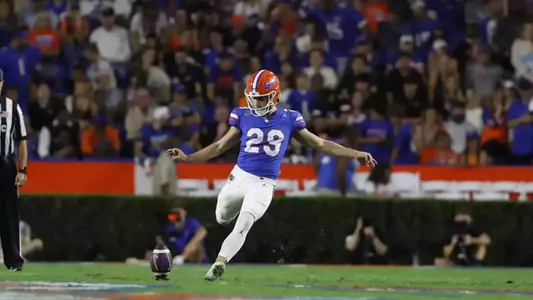 during the Gators' game against the UCF Knights on Saturday, October 5, 2024 at Ben Hill Griffin Stadium in Gainesville, Fla. / UAA Communications photo by Victoria Riccobono