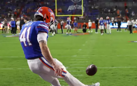 during the Gators' game against the UCF Knights on Saturday, October 5, 2024 at Ben Hill Griffin Stadium in Gainesville, Fla. / UAA Communications photo by Maddie Washburn