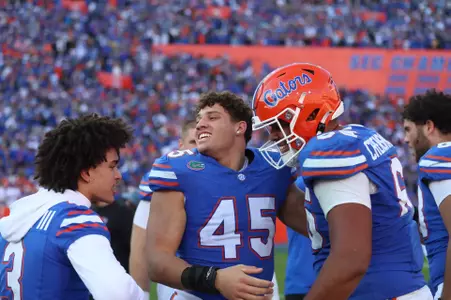 during the Gators' game against the Ole Miss Rebels on Saturday, November 23, 2024 at Ben Hill Griffin Stadium in Gainesville, Fla. / UAA Communications photo by Maura Schaeffer