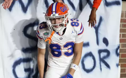 during the Gators' game against the Florida State Seminoles on Saturday, November 30, 2024 at Doak Campbell Stadium in Tallahassee, Fla. / UAA Communications photo by Katie Park