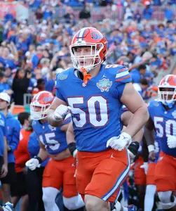 during the Gators' game against the Tulane Green Waves in the Gasparilla Bowl on Friday, December 20, 2024 at Raymond James Stadium in Tampa, Fla. / UAA Communications photo by Katie Park