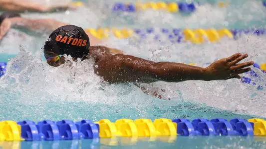 during the Gators' meet at SEC Championships Day 4 on Thursday, February 20, 2025 at the Gabrielsen Natatorium in Athens, GA / UAA Communications photo by Bryce Mitchell