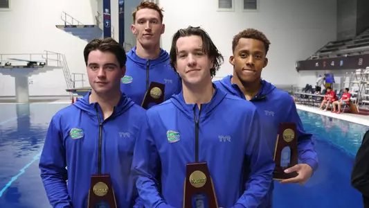during the Gators' 2025 Men?s NCAA Championships on Wednesday, March 26, 2025 at Weyerhaeuser King County Aquatic Center in Federal Way , WA / UAA Communications photo by Bryce Mitchell