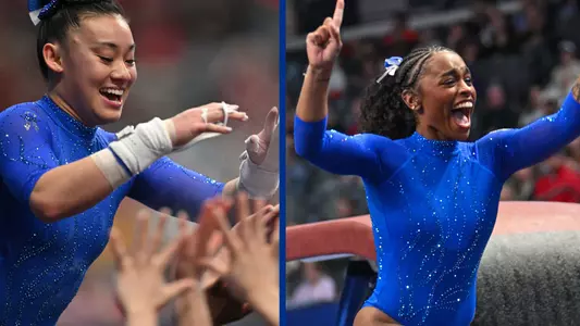 Leanne Wong (left) and Selena Harris-Miranda - 2025 WCGA regular-season All-Americans