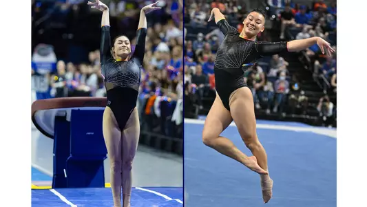 Victoria Nguyen (left) and Leanne Wong - 250303 SEC Weekly Awards