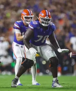 during the Gators' game against the UCF Knights on Saturday, October 5, 2024 at Ben Hill Griffin Stadium in Gainesville, Fla. / UAA Communications photo by Maddie Washburn