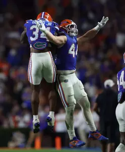 during the Gators' game against the UCF Knights on Saturday, October 5, 2024 at Ben Hill Griffin Stadium in Gainesville, Fla. / UAA Communications photo by Maddie Washburn