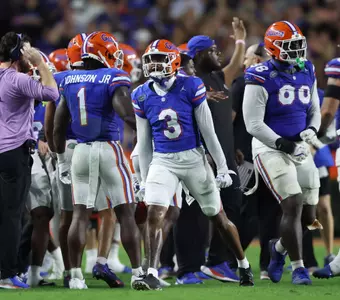 during the Gators' game against the UCF Knights on Saturday, October 5, 2024 at Ben Hill Griffin Stadium in Gainesville, Fla. / UAA Communications photo by Maddie Washburn
