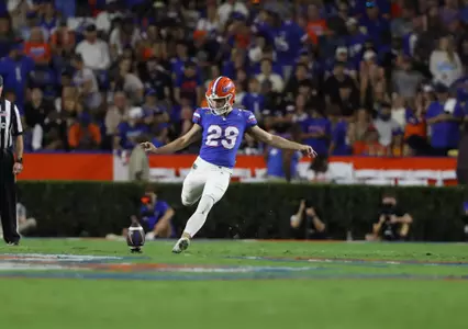 during the Gators' game against the UCF Knights on Saturday, October 5, 2024 at Ben Hill Griffin Stadium in Gainesville, Fla. / UAA Communications photo by Victoria Riccobono