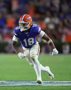 during the Gators' game against the UCF Knights on Saturday, October 5, 2024 at Ben Hill Griffin Stadium in Gainesville, Fla. / UAA Communications photo by Maddie Washburn