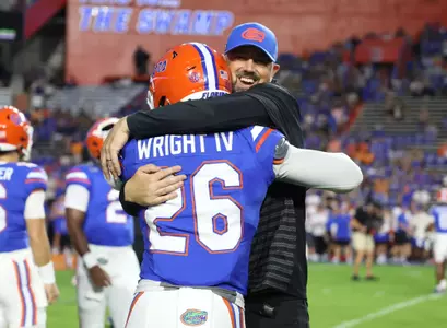 during the Gators' game against the UCF Knights on Saturday, October 5, 2024 at Ben Hill Griffin Stadium in Gainesville, Fla. / UAA Communications photo by Maddie Washburn