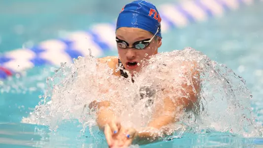 during the Gators? 2025 Women?s NCAA Championships on Saturday, March 22, 2025 at Weyerhaeuser King County Aquatic Center in Federal Way, WA / UAA Communications photo by Bryce Mitchell