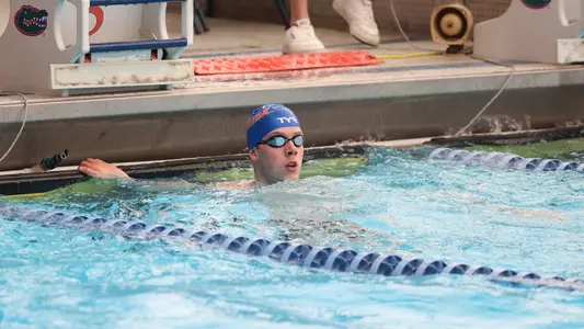 during the Gators' meet for the Florida Invitational on Thursday, February 27, 2025 at the Stephen C. O?Connell Center Natatorium in Gainesville, FL / UAA Communications photo by Bryce Mitchell