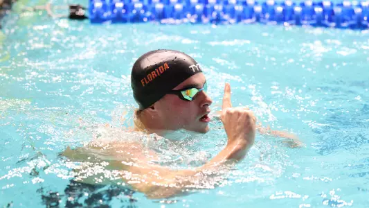 during the Gators' 2025 Men?s NCAA Championships on Thursday, March 27, 2025 at Weyerhaeuser King County Aquatic Center in Federal Way , WA / UAA Communications photo by Bryce Mitchell