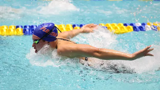 during the Gators' meet at SEC Championships Day 4 on Thursday, February 20, 2025 at the Gabrielsen Natatorium in Athens, GA / UAA Communications photo by Bryce Mitchell