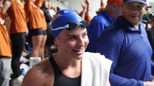 during the Gators? 2025 Women?s NCAA Championships on Saturday, March 22, 2025 at Weyerhaeuser King County Aquatic Center in Federal Way, WA / UAA Communications photo by Bryce Mitchell