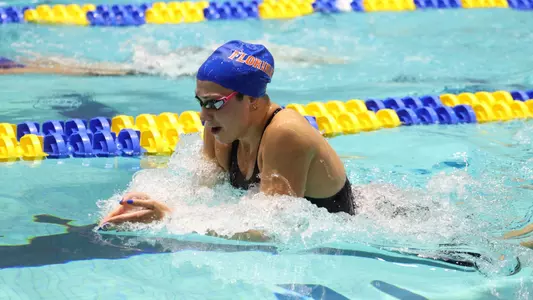 during the Gators' meet at SEC Championships Day 6 on Saturday, February 22, 2025 at the Gabrielsen Natatorium in Athens, GA / UAA Communications photo by Bryce Mitchell