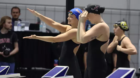 during the Gators' meet at SEC Championships Day 6 on Saturday, February 22, 2025 at the Gabrielsen Natatorium in Athens, GA / UAA Communications photo by Bryce Mitchell