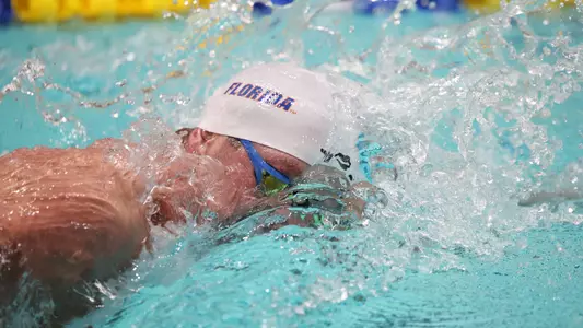 during the Gators' meet at SEC Championships Day 6 on Saturday, February 22, 2025 at the Gabrielsen Natatorium in Athens, GA / UAA Communications photo by Bryce Mitchell