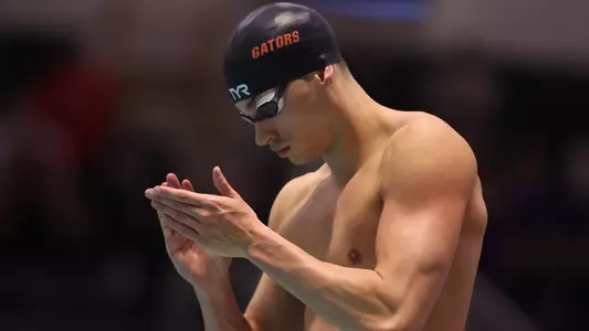 during the Gators' meet at SEC Championships Day 3 on Wednesday, February 19, 2025 at the Gabrielsen Natatorium in Athens, GA / UAA Communications photo by Bryce Mitchell