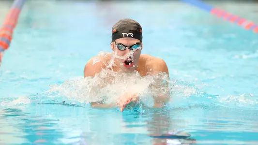 during the Gators' meet for the Florida Invitational on Friday, February 28, 2025 at the Stephen C. O?Connell Center Natatorium in Gainesville, FL / UAA Communications photo by Bryce Mitchell