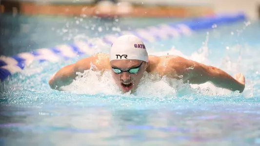 during the Gators' 2025 Men?s NCAA Championships on Friday, March 28, 2025 at Weyerhaeuser King County Aquatic Center in Federal Way , WA / UAA Communications photo by Bryce Mitchell
