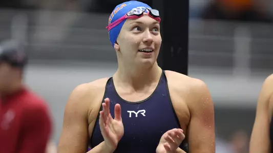 during the Gators' meet at SEC Championships Day 2 on Tuesday, February 18, 2025 at the Gabrielsen Natatorium in Athens, GA / UAA Communications photo by Bryce Mitchell