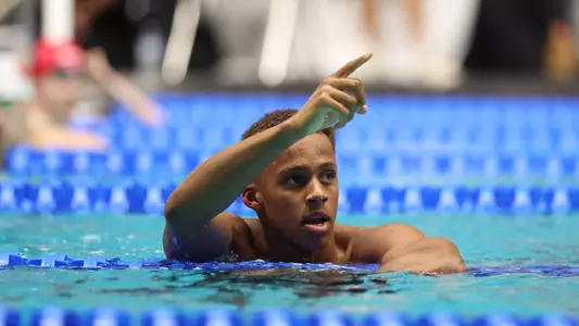 during the Gators' 2025 Men?s NCAA Championships on Friday, March 28, 2025 at Weyerhaeuser King County Aquatic Center in Federal Way , WA / UAA Communications photo by Bryce Mitchell