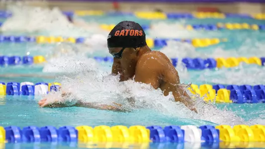 during the Gators' meet against at SEC Championships Day 5 on Friday, February 21, 2025 at the Gabrielsen Natatorium in Athens, GA / UAA Communications photo by Bryce Mitchell