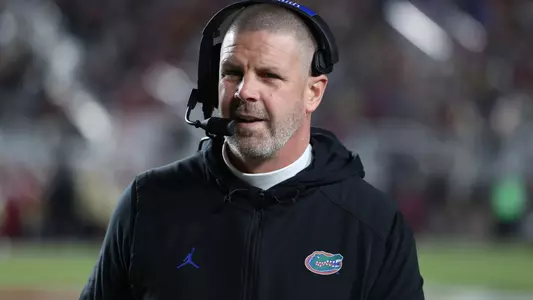 during the Gators' game against the Florida State Seminoles on Saturday, November 30, 2024 at Doak Campbell Stadium in Tallahassee, Fla. / UAA Communications photo by Bryce Mitchell