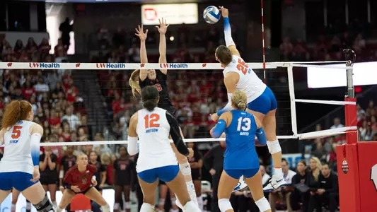 Alec Rothe against No. 7 Wisconsin on Sept. 21 at the Kohl Center