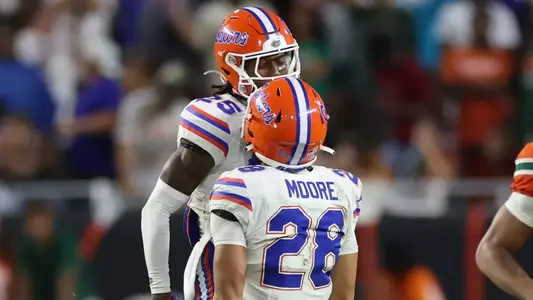 during the Gators' game against the Hurricanes on Saturday, September 20, 2025 at Hard Rock Stadium in Miami Gardens, Fla. / UAA Communications photo by Madilyn Gemme