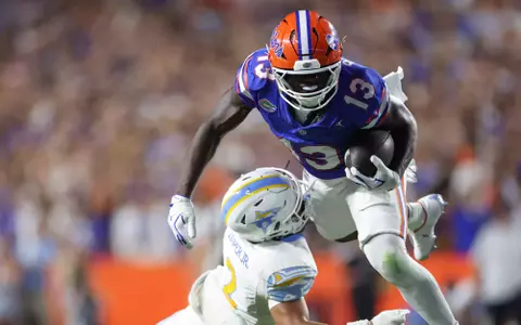 during the Gators' game against the LIU Sharks on Saturday, August 30, 2025 at Ben Hill Griffin Stadium in Gainesville, Fla. / UAA Communications photo by Maddie Washburn