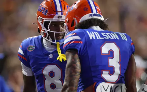 during the Gators' game against the LIU Sharks on Saturday, August 30, 2025 at Ben Hill Griffin Stadium in Gainesville, Fla. / UAA Communications photo by Maddie Washburn