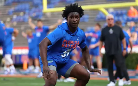 during the Gators' game against the LIU Sharks on Saturday, August 30, 2025 at Ben Hill Griffin Stadium in Gainesville, Fla. / UAA Communications photo by Jordan Perez