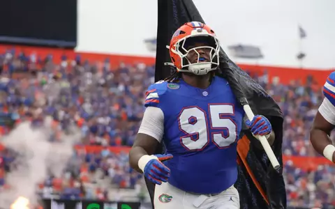during the Gators' game against the LIU Sharks on Saturday, August 30, 2025 at Ben Hill Griffin Stadium in Gainesville, Fla. / UAA Communications photo by Maddie Washburn
