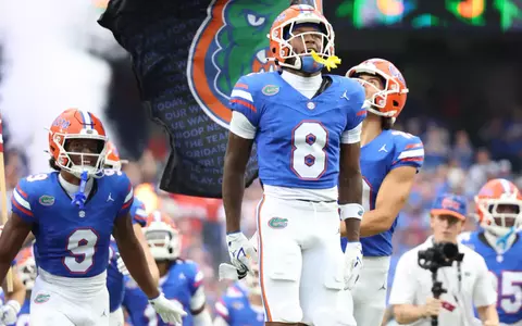 during the Gators' game against the LIU Sharks on Saturday, August 30, 2025 at Ben Hill Griffin Stadium in Gainesville, Fla. / UAA Communications photo by Maddie Washburn