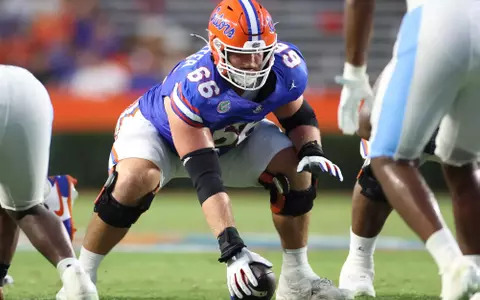 during the Gators' game against the LIU Sharks on Saturday, August 30, 2025 at Ben Hill Griffin Stadium in Gainesville, Fla. / UAA Communications photo by Maddie Washburn