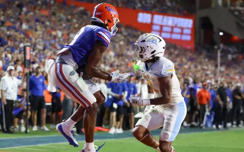 during the Gators' game against the LIU Sharks on Saturday, August 30, 2025 at Ben Hill Griffin Stadium in Gainesville, Fla. / UAA Communications photo by Maddie Washburn