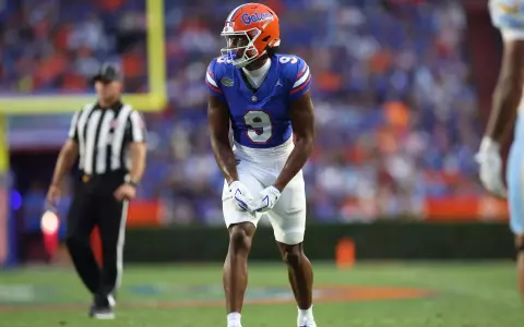 during the Gators' game against the LIU Sharks on Saturday, August 30, 2025 at Ben Hill Griffin Stadium in Gainesville, Fla. / UAA Communications photo by Jordan Perez