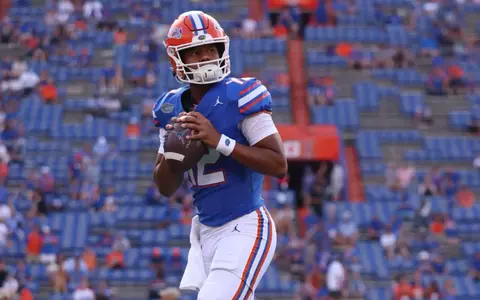 during the Gators' game against the LIU Sharks on Saturday, August 30, 2025 at Ben Hill Griffin Stadium in Gainesville, Fla. / UAA Communications photo by Maddie Washburn