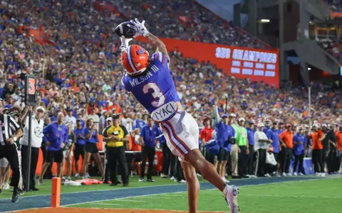 during the Gators' game against the LIU Sharks on Saturday, August 30, 2025 at Ben Hill Griffin Stadium in Gainesville, Fla. / UAA Communications photo by Maddie Washburn