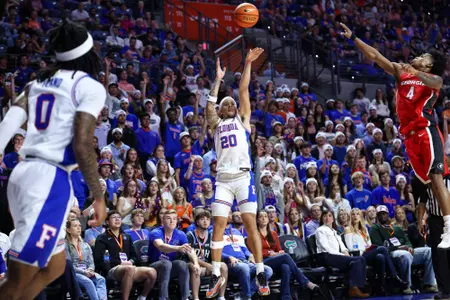 during the Gators' game against the Georgia Bulldogs on Tuesday, January 6, 2026 at Exactech Arena at the Stephen C. O'Connell Center in Gainesville, FL / UAA Communications photo by Hannah White