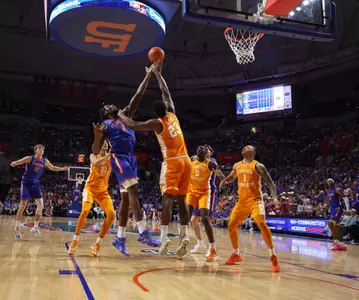 during the Gators' game against the Tennessee Volunteers on Saturday, January 10, 2026 at Exactech Arena at the Stephen C. O'Connell Center in Gainesville, FL / UAA Communications photo by Maddie Washburn