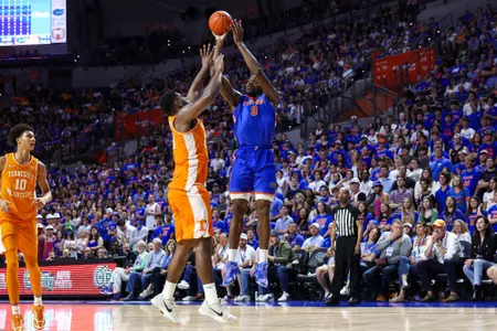 during the Gators' game against the Tennessee Volunteers on Saturday, January 10, 2026 at Exactech Arena at the Stephen C. O'Connell Center in Gainesville, FL / UAA Communications photo by Hannah White